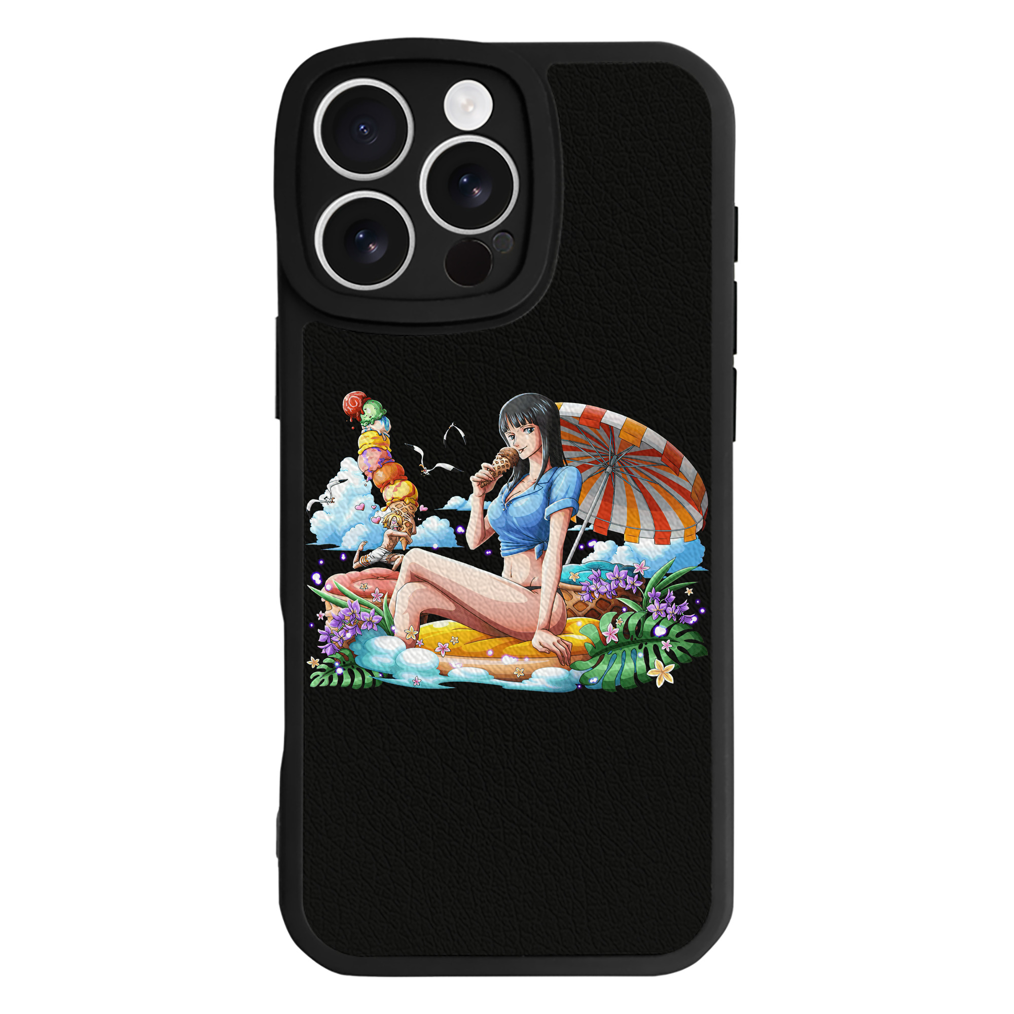 （画像用） ワンピース ニコ・ロビン ONE PIECE Nico Robin 【iPhone 16シリーズ対応】シリコンスマホケース（レザー調） 材質：シリコン